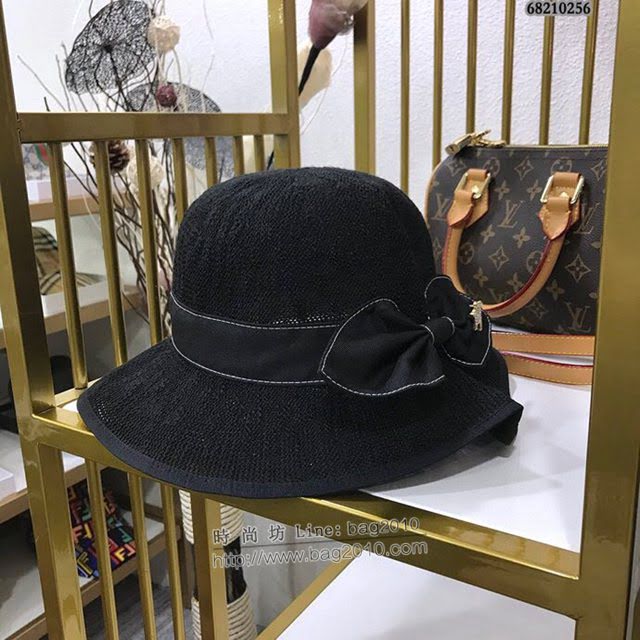 Dior女士帽子 迪奧褶皺蝴蝶結草帽 Dior遮陽帽  mm1008